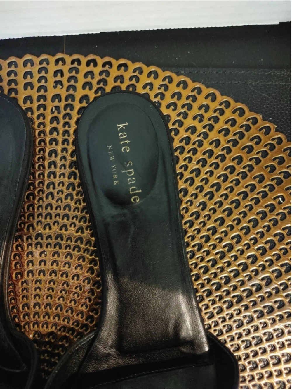 Kate Spade Leather & Suede Slides Size 8